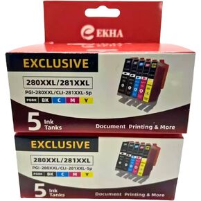 10 Pack 280 281 XXL 280XL 281XL Ink Cartridge to TR8620a TR8600 TR8620 Printer Ink Replacement for 280 281 XL 280xxl 281xxl for TR8520 TR7520 TS702a TS9520 TS9521C TS6120 TS6220 TS9120 TS6320