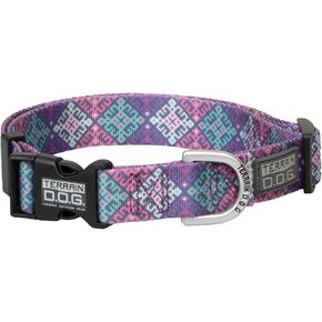 Climbing-Grade Tubular Webbing - Premium Patterned Snap-N-Go Adjustable Dog Collar