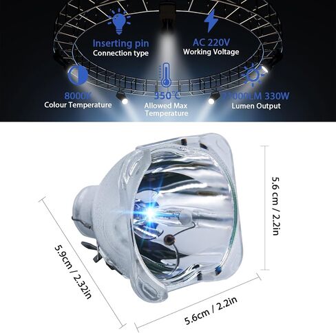 CTBAIER Msd Platinum 7R 230W Replacement Projector Lamps for Moving Head Beam Lamp, Stage Light Bulb, Moving Head Light in Kuwait