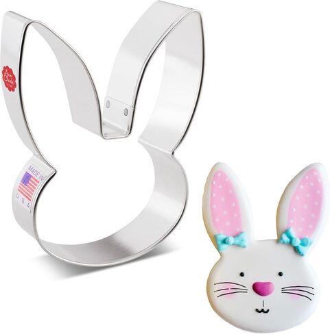 Ann Clark Cookie Cutters Easter Bunny Cookie Cutter, 4.25" Made in USA in Saudi Arabia