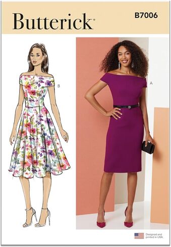 Butterick B7006K5 MEASS 'OFF COTTER VIRESS SHITES PACKET ، COMME CODE B7006 ، أحجام 8-10-12-14-16 in Saudi Arabia