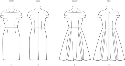 Butterick B7006K5 MEASS 'OFF COTTER VIRESS SHITES PACKET ، COMME CODE B7006 ، أحجام 8-10-12-14-16 in Saudi Arabia