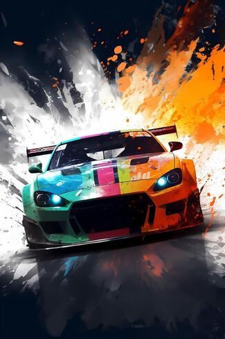 JOEAUEN Diamond Painting Kits Cool Race Car Diamond Art Kits for Adults & Kids Car Painting Crafts Home Wall Decor DIY 5D Gem Art Perfect for Relaxation 8x12 inch in Saudi Arabia