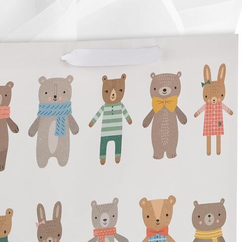 Hallmark 15" Extra Large Gift Bag with Tissue Paper (Bears and Bunnies) for Kids, Baby Showers, First Birthdays in Saudi Arabia