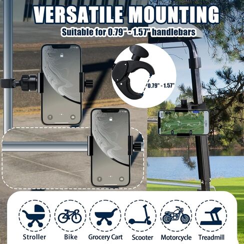 ONEDONE Stroller Phone Holder Mount for Baby Universal Phone Holder for Stroller Golf Cart Bike Shopping Cart Stroller Phone Mount Horizontal & Vertical Uses Cell Phone Clamp in Kuwait