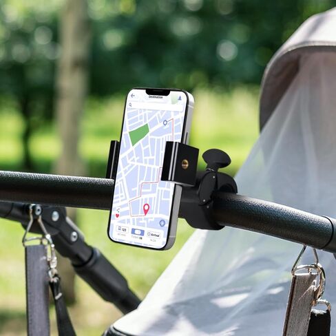 ONEDONE Stroller Phone Holder Mount for Baby Universal Phone Holder for Stroller Golf Cart Bike Shopping Cart Stroller Phone Mount Horizontal & Vertical Uses Cell Phone Clamp in Kuwait