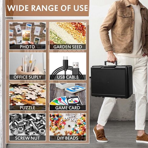 صندوق تخزين الصور مقاس 12.7 × 17.78 سم، 18 صندوقًا داخليًا للصور كبير جدًا، حاويات تخزين صور خالية من الأحماض، صندوق تخزين الحرف اليدوية لتنظيم البذور للصور والحرف اليدوية والطوابع وما إلى ذلك (شفاف، 18 صندوقًا) in Kuwait