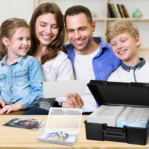 صندوق تخزين الصور مقاس 12.7 × 17.78 سم، 18 صندوقًا داخليًا للصور كبير جدًا، حاويات تخزين صور خالية من الأحماض، صندوق تخزين الحرف اليدوية لتنظيم البذور للصور والحرف اليدوية والطوابع وما إلى ذلك (شفاف، 18 صندوقًا) in Kuwait