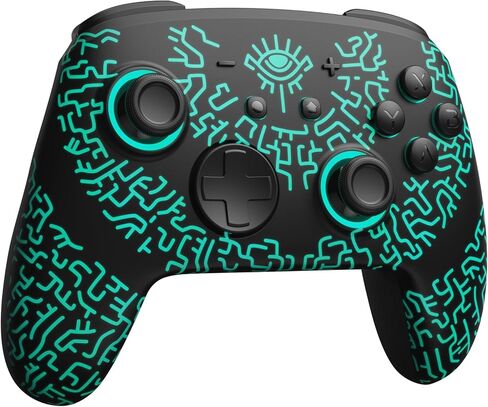 FUNLAB Luminex Switch Controller with Charging Dock, Switch Pro Controller Wireless Compatible with Switch/OLED/Lite, Bluetooth Gamepad with Hall Effect Joystick/7 LED Colors/Turbo/App link in Saudi Arabia