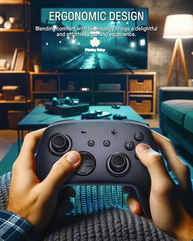 FUNLAB Luminex Switch Controller with Charging Dock, Switch Pro Controller Wireless Compatible with Switch/OLED/Lite, Bluetooth Gamepad with Hall Effect Joystick/7 LED Colors/Turbo/App link in Saudi Arabia