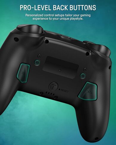 FUNLAB Luminex Switch Controller with Charging Dock, Switch Pro Controller Wireless Compatible with Switch/OLED/Lite, Bluetooth Gamepad with Hall Effect Joystick/7 LED Colors/Turbo/App link in Saudi Arabia