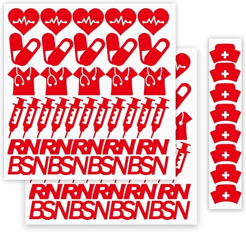 2Sheets Nursing School Graduation Stickers Nurse Class of Party Decals Graduation RN BSN Decorations for Nurse Future Nurse Grad Party Medical RN Theme Party Supplies (Pink) in Kuwait