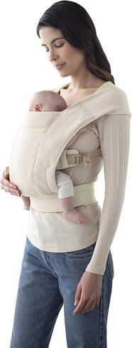 Ergobaby Embrace Cozy Newborn Baby Wrap Carrier (7-25 Pounds), Ponte Knit, Soft Grey in Saudi Arabia