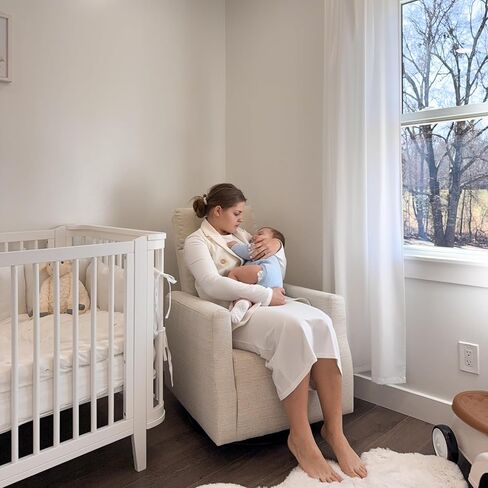 Dream On Me Oliver Swivel GliderWith 360-Degree Swivel and Plush Corduroy Fabric, FSC Certified. in Kuwait