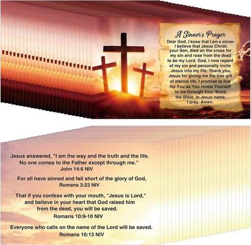 300 PCS Bible Tract Salvation Cards Bulk Prayer Goffel Pocket Holy Bible Bible Asses Wallet Planner Landmark for Men Women Connering Tool (English) in Saudi Arabia