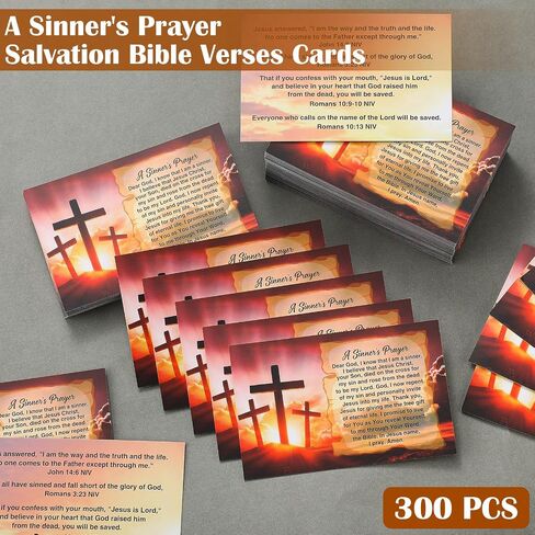 300 PCS Bible Tract Salvation Cards Bulk Prayer Goffel Pocket Holy Bible Bible Asses Wallet Planner Landmark for Men Women Connering Tool (English) in Saudi Arabia
