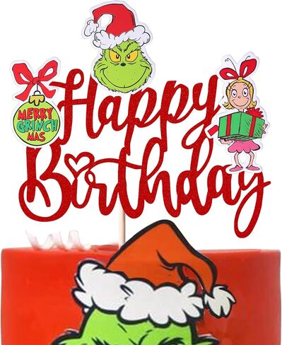 RSSTARXI 1 حزمة عيد الميلاد وكعكة عيد ميلاد Topper GLITTER MERRY CAK in Kuwait