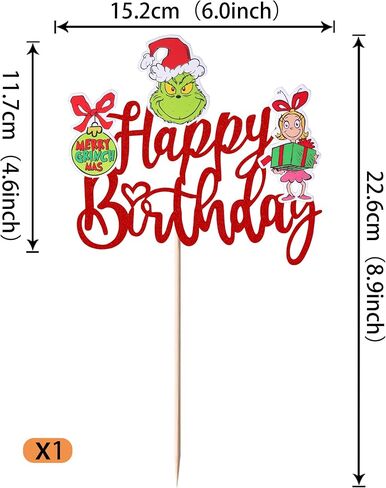 RSSTARXI 1 حزمة عيد الميلاد وكعكة عيد ميلاد Topper GLITTER MERRY CAK in Kuwait