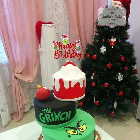 RSSTARXI 1 حزمة عيد الميلاد وكعكة عيد ميلاد Topper GLITTER MERRY CAK in Kuwait