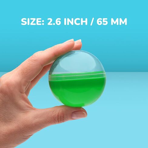 Capsule Vending Machine Translucent Round Capsules Empty 25 pcs 2.6 inch - Gumball Machine Capsules Bulk Claw Machine Refills Easter Basket Stuffers Birthday Gifts Pinata Stuffers DIY Craft Supplies in Saudi Arabia