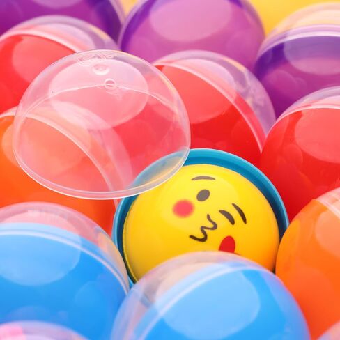 Capsule Vending Machine Translucent Round Capsules Empty 25 pcs 2.6 inch - Gumball Machine Capsules Bulk Claw Machine Refills Easter Basket Stuffers Birthday Gifts Pinata Stuffers DIY Craft Supplies in Saudi Arabia