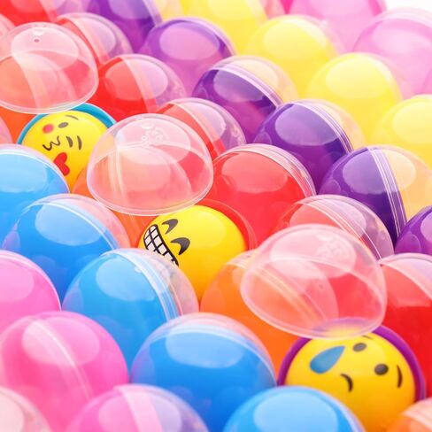 Capsule Vending Machine Translucent Round Capsules Empty 25 pcs 2.6 inch - Gumball Machine Capsules Bulk Claw Machine Refills Easter Basket Stuffers Birthday Gifts Pinata Stuffers DIY Craft Supplies in Saudi Arabia
