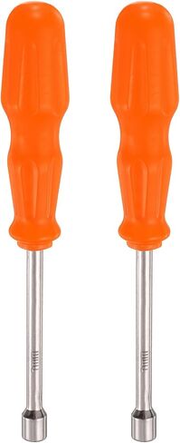 HARFINGTON 2pcs Metric Nut Driver 10mm Dia 92mm Shank 6 Point Hex Hexagon Socket Wrench Screwdriver with Non-Slip Handle for Tightening and Loosening Fasteners in Saudi Arabia