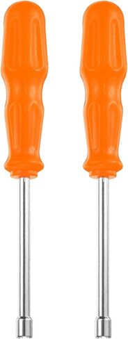 HARFINGTON 2pcs Metric Nut Driver 10mm Dia 92mm Shank 6 Point Hex Hexagon Socket Wrench Screwdriver with Non-Slip Handle for Tightening and Loosening Fasteners in Kuwait