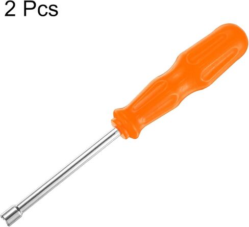 HARFINGTON 2pcs Metric Nut Driver 10mm Dia 92mm Shank 6 Point Hex Hexagon Socket Wrench Screwdriver with Non-Slip Handle for Tightening and Loosening Fasteners in Kuwait