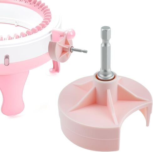 SATUY Knitting Machine Adapter, Quick Knit Machine Attachment, Knitting Machine Crank Handle Adapter with Hexagon Steel Bit for S-en-TRO 48/40/22 and J-a-mit (Pink) in Saudi Arabia