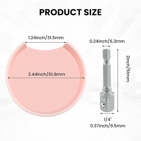 SATUY Knitting Machine Adapter, Quick Knit Machine Attachment, Knitting Machine Crank Handle Adapter with Hexagon Steel Bit for S-en-TRO 48/40/22 and J-a-mit (Pink) in Saudi Arabia