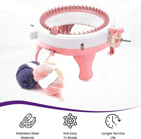 SATUY Knitting Machine Adapter, Quick Knit Machine Attachment, Knitting Machine Crank Handle Adapter with Hexagon Steel Bit for S-en-TRO 48/40/22 and J-a-mit (Pink) in Saudi Arabia