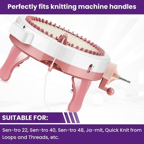 SATUY Knitting Machine Adapter, Quick Knit Machine Attachment, Knitting Machine Crank Handle Adapter with Hexagon Steel Bit for S-en-TRO 48/40/22 and J-a-mit (Pink) in Saudi Arabia