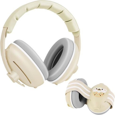 BEBOAN 2-in-1 Baby Ear Muffs Noise Protection for Babies 0-36 Months, Noise Cancelling Headphones for Baby, Infant Newborn Ear Protection Headphones for Airplane Travel, Toddler Sound Proof Headphones in Saudi Arabia