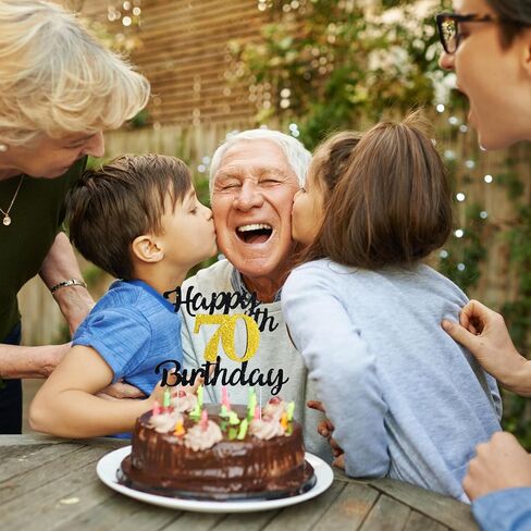 Beishida سعيد جدًا أنا 50 اليوم كعكة عيد ميلاد سعيد أقطار عيد ميلاد سعيد ديكورات كعكة أسود Gold Gold Glitter 50. in Saudi Arabia
