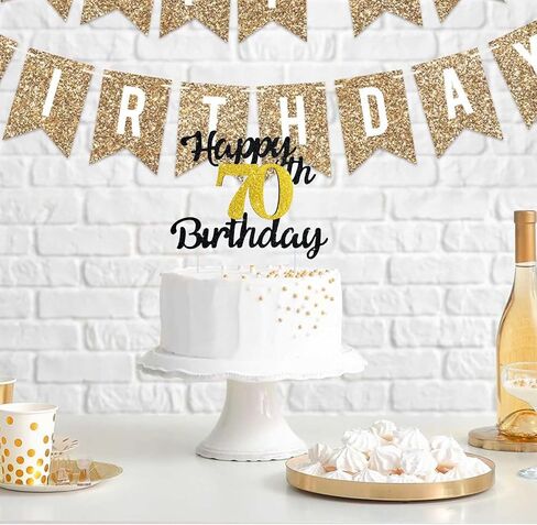 Beishida سعيد جدًا أنا 50 اليوم كعكة عيد ميلاد سعيد أقطار عيد ميلاد سعيد ديكورات كعكة أسود Gold Gold Glitter 50. in Saudi Arabia