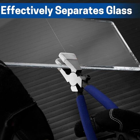 2 Pcs Glass Breaking Pliers and Breaker Grozer Pliers Set, Glass Pliers with Rubber Tips Glass Cutting Tool Kit for Stained Glass Cutting Mosaics Breaking, Breaking&Grozer in Kuwait