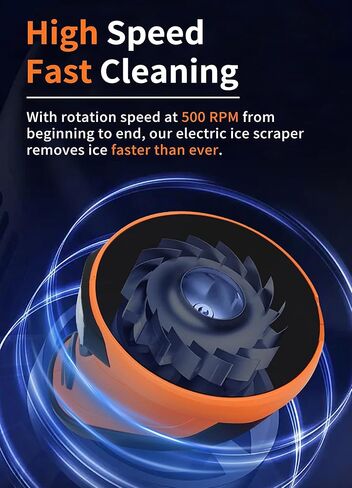 Electric Ice Scraper, Ice Scrapers for Car Wind Shield, Ice Removal Tool for Car in Winter, Handheld Snow Scraper for Car with High Efficiency, Portable De-ice Tool for Snow&Frost in Kuwait