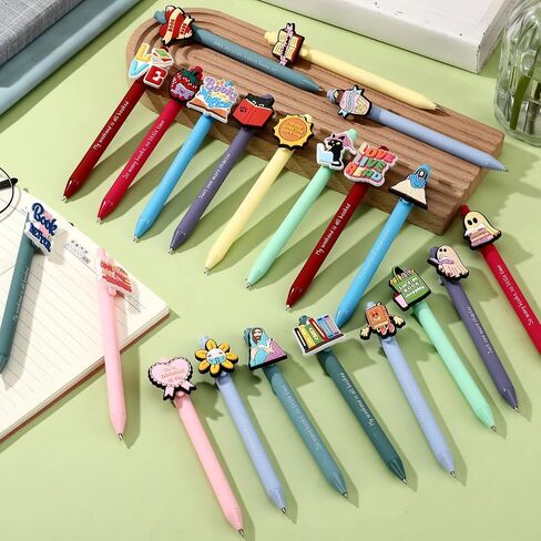 Frienda 30 Pcs Book Lovers Gifts Book Club Ballpoint Pens Bulk Funny Retractable Pens Bookish Items Reading Gifts for Women Teacher Student Graduation Librarians Writers Readers Office,21 Styles in Saudi Arabia