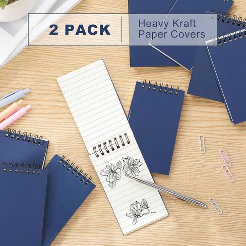 Tenceur 8 Pcs Small Spiral Notepads Bulk Pocket Notebooks, 3" x 5", Memo Pads Lined College Ruled Journal Mini Notepads Sketchbook 120 Pages for School Office in Kuwait