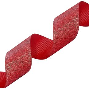 MOREX RIBBON DAZZLE GLITTER GROSGRAIN RIBBON ، 1-1/2 بوصة في 20 ياردة ، أحمر 99009/20-250