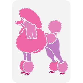 stency poodle poodle للطلاء 8.3x11.7inch نمط الكلب القابل لإعادة الاستخدام قالب الرسم جرو الكلب اللوحة stencil stencil stency stencil للطلاء على الأثاث الجدران DIY المنزل