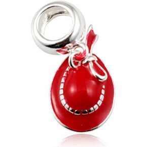 LuckyBeads Red Hat Dangle Charm حبات غطاء أحمر لأساور Pandora Charms
