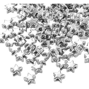 حبات النجوم YC 200pcs ، حبات سحر النجمة المعدنية ، 6 × 6 مم ، حرف المجوهرات DIY