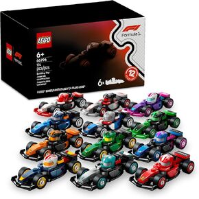 LEGO F1 Collectible Race Cars 6 Pack - Building Set for Boys and Girls, Ages 6+ - Birthday Gift Idea for Racing Fans - Mystery Box with 6 Surprise F1 Model Cars - Great Travel Toy - 66796
