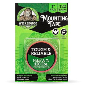 Mounting Tape (1" x 120"), Double Sided Adhesive Tape, Heavy Duty Indoor & Outdoor Tape, Waterproof (Clear) (WGA-PET-1X120)