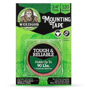Mounting Tape (3/4" x 120"), Double Sided Adhesive Tape, Heavy Duty Indoor & Outdoor Tape, Waterproof (Clear) (WGA-PET-3l4X120)