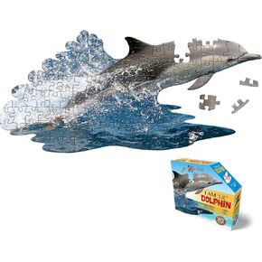Madd Capp Lil 'Sea Turtle 100 قطعة بانورت بانورز للأعمار 5+ - 4007 - الحدود الفريدة على شكل حيوان ، وحجم ملصق عند الانتهاء ، وقطع كبيرة الحجم لسهولة التعامل معها ، وتشمل حقائق متعة تعليمية