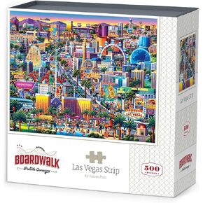 Strip Las Vegas by Boardwalk - 500 قطعة بانوراما للألغام للبالغين ، مصنوعة في الولايات المتحدة الأمريكية