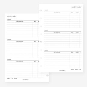 Half Letter Wishlist Tracker Planner Insert 8-Disc Agenda Refill for Levenger Circa Junior, Arc by Staples, TUL Junior 5.5 x 8.5 in